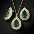 Комплект "Jasmīns (Emerald)" с кристаллами Swarovski™